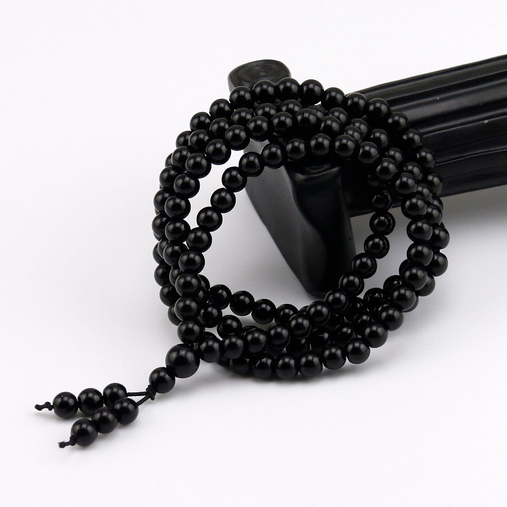 NaturProdukt® - Black Obsidian 108 Beads Buddha Bracelet