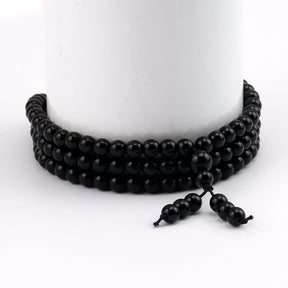 NaturProdukt® - Black Obsidian 108 Beads Buddha Bracelet