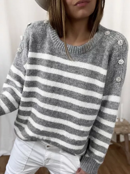 FallStil® - Chic striped long-sleeved sweater