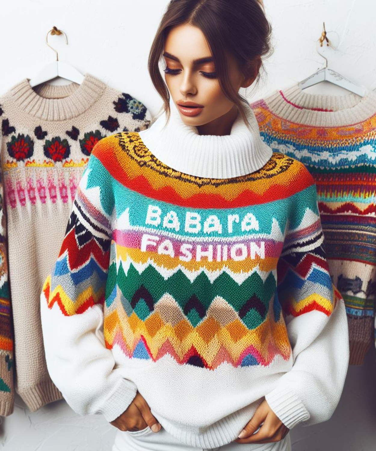 BabaraFashion® - Colorful Kaleidoscope Pulover