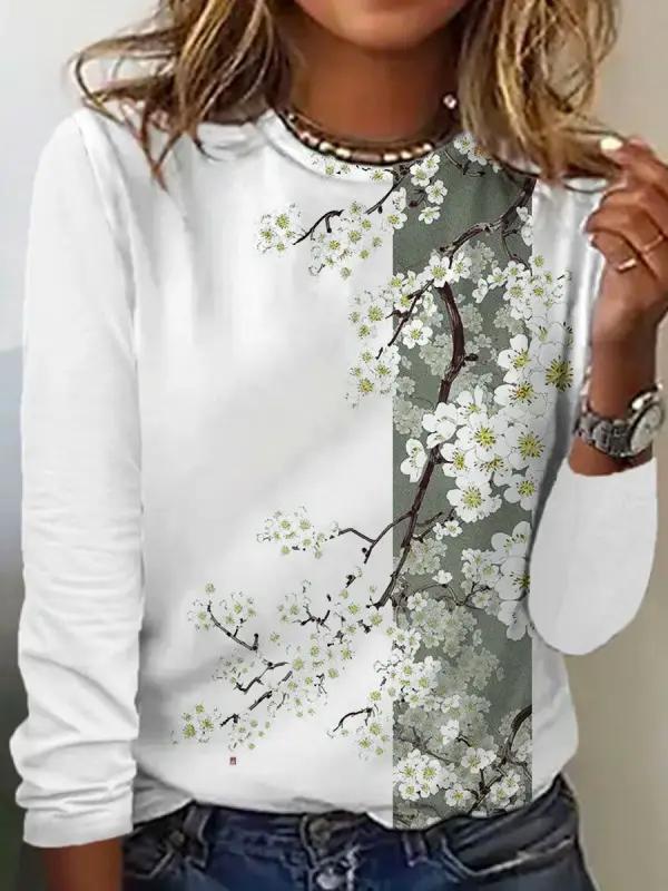 SpringStil® - Stylish print round neck top