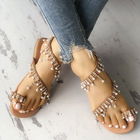 BioBlüte® - Pearl Dance Casual sandal with artificial pearls