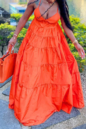 Bright ruffle dress