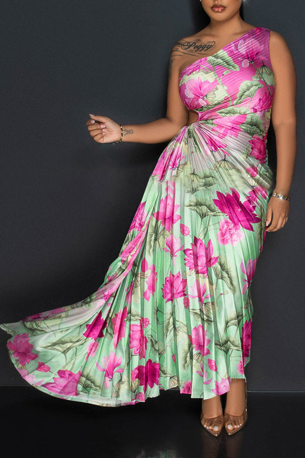 Flower dream pleated dress