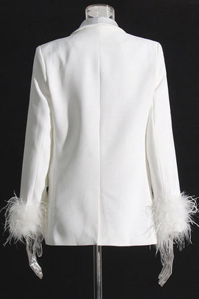 Glamorous fur collar blazer