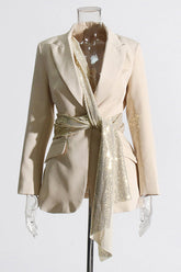 Glitter knot elegance blazer