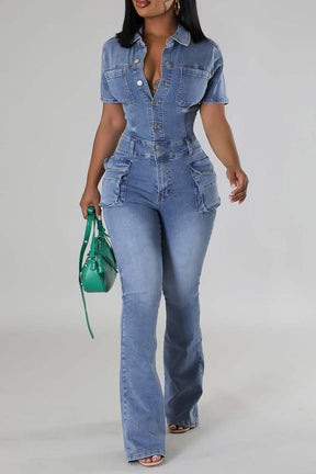 Chic denim jumpsuit