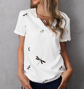 Naturlux® - Basic top with short sleeves and print