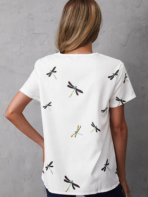 Naturlux® - Basic top with short sleeves and print