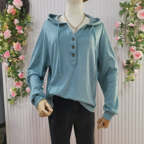 FallStil® - Turquoise plain long sleeve sweatshirt