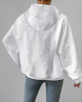 SpringStil® - White plain sweatshirt with long sleeves