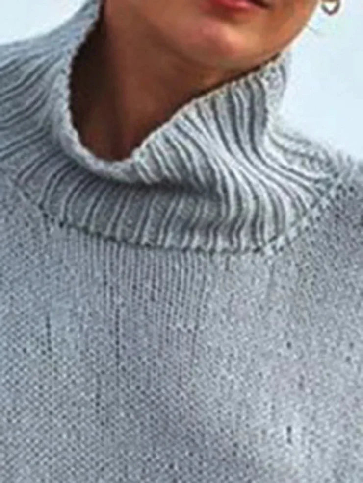 EcoExotica® - Distinctive plain sweater with high neckline