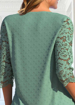 FallStil® - Green 3/4 sleeve plain top