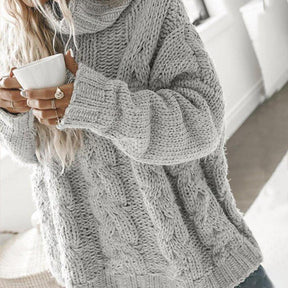 FallStil® - Aspen Cable Knit Oversized High Neck Sweater