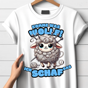 Komme was Wolle | Lustiges Strickshirt | Humorvolles Design mit Schaf-Motiv | Statement Shirt für Strick-Fans