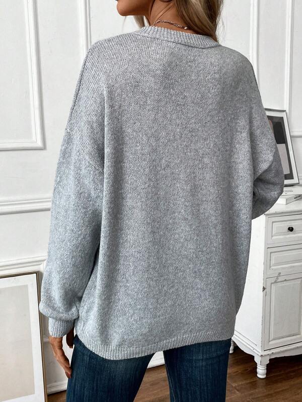 Grey Chic Long Sleeve Shirt