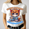 Schlafmuffel Katze | Lustiges Morgenmuffel-Shirt | Humorvolles Katzen-Design | Statement-Shirt für Kaffeeliebhaber