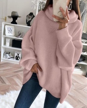 FallStil® - High Neck Long Sleeve Knitted Sweater