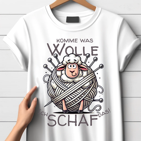 Komme Was Wolle | Lustiges Strick-Shirt | Humorvolles Design für Woll-Liebhaber | Statement Shirt für den Winter