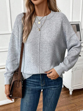 Grey Chic Long Sleeve Shirt