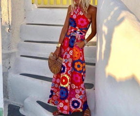 BlütenBliss® - Made to Play Printed One Shoulder Maxi Dress