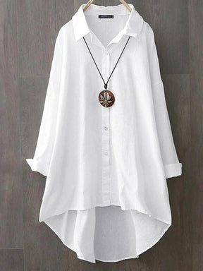 Monci® - White long-sleeved blouse shirt