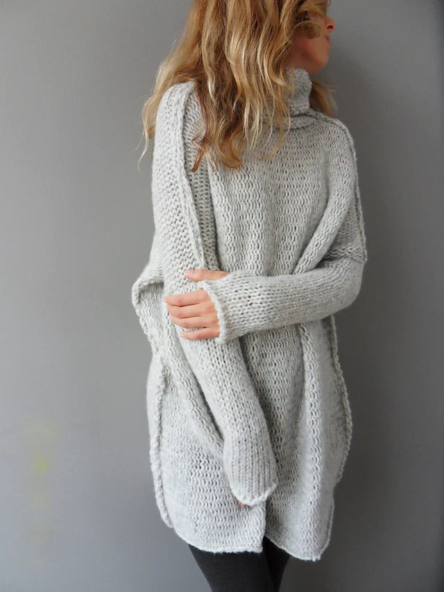 FallStil® - Grey open seam oversized sweater