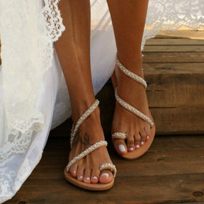 BioBlüte® - Boho-Chic Bohemian sandals with pearls