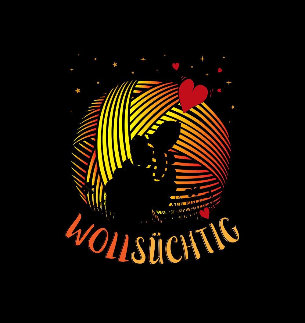 Wollsüchtig | Lustiges Statement Shirt | Kreatives Schaf-Design aus Baumwolle