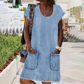 Denim pocket dress