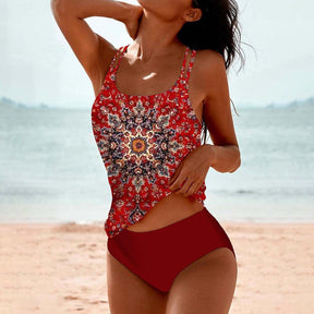 CabanaCouture® - Eye-catching sleeveless red swimwear