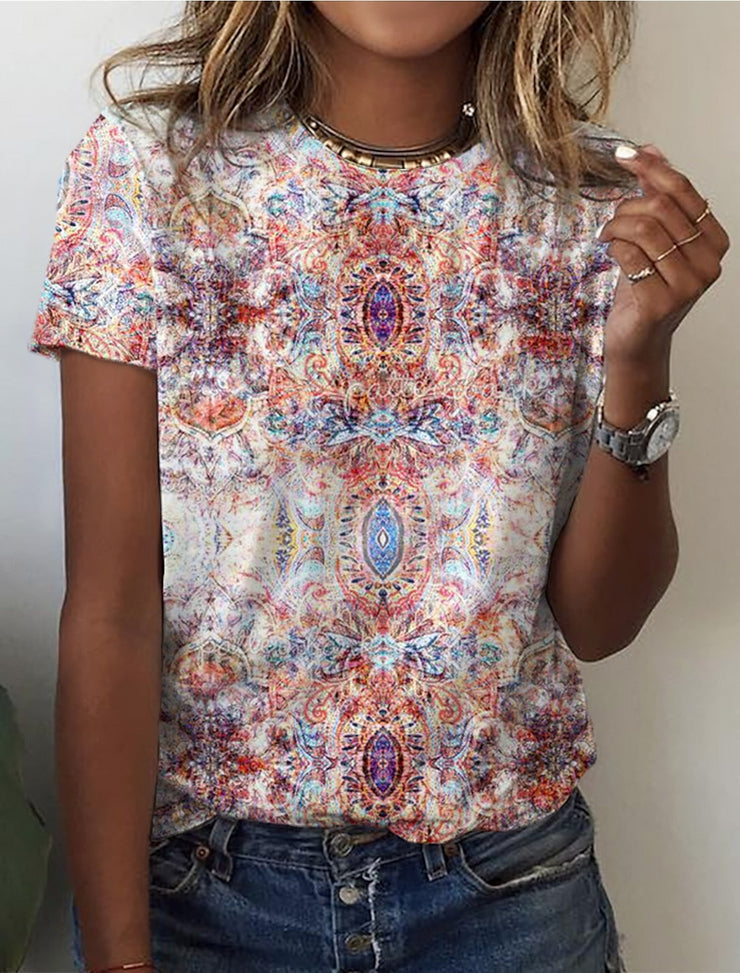 EcoExotica® - Modern print short sleeve top