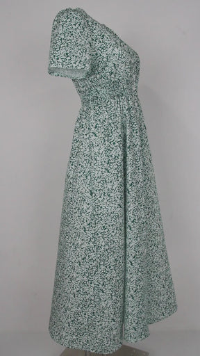 Flower Magic Green Midi Dress