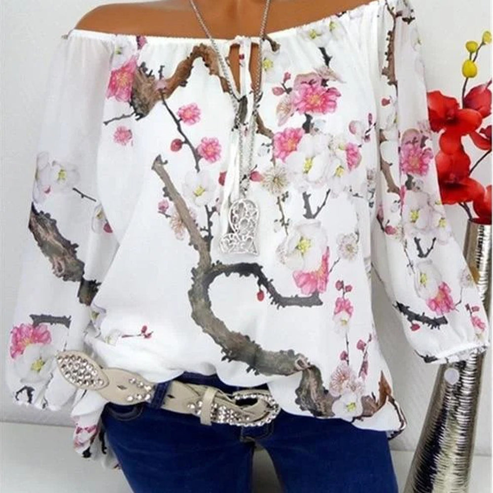 Naturlux® - Romantic off-the-shoulder top with floral print